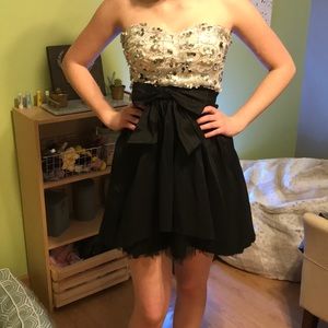 Strapless cocktail dress